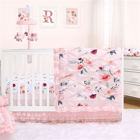 Crib Baby Bedding Sets - Mini crib bedding set for girl Crib Set For ...