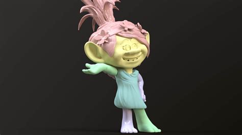 Trolls Poppy Fan Art From Printable - 3D Print Model by danyelon