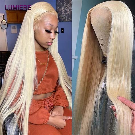 Honey Blonde Color X Lace Front Human Hair Wigs For Women