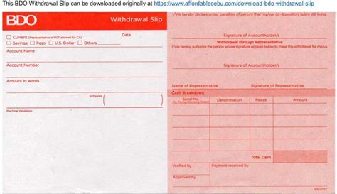 How to Fill-up BDO Withdrawal Slip? | Slip, Words, Save