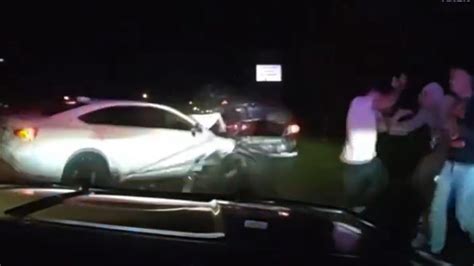 WATCH: Car crashes into Florida deputy's patrol vehicle during traffic ...