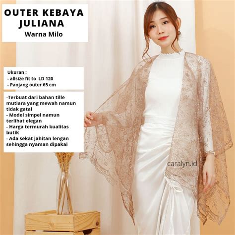 Jual OUTER KEBAYA JULIANA OUTER KEBAYA TILLE GLITER MUTIARA Shopee