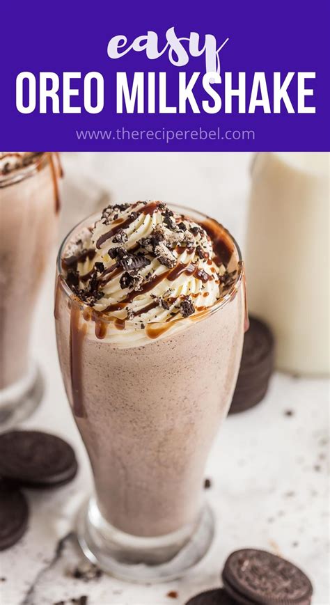 This Oreo Milkshake recipe is an easy summer treat, made with just ...