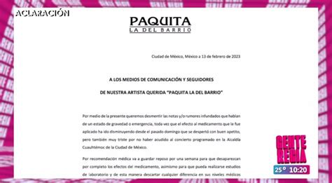 Gente Regia On Twitter Paquita La Del Barrio Suspende Actividades