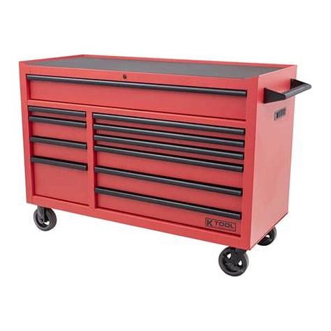 In Lbs Premium Drawer Double Bay Tool Box Matte Red