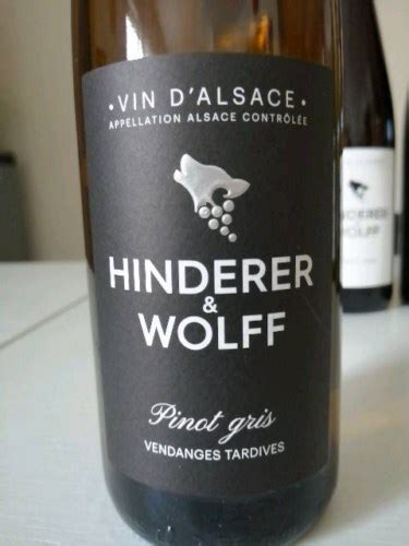 Hinderer Wolff Vendanges Tardives Pinot Gris Vivino Us