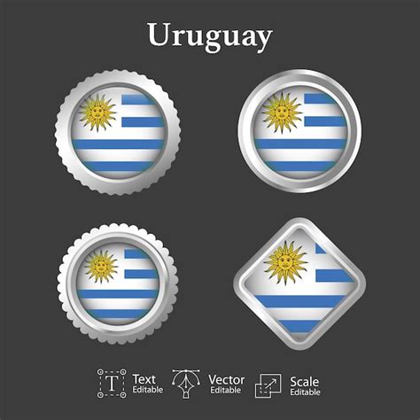 Premium Vector Uruguay Flag 3d Shape Vector Concept