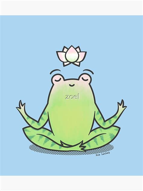 Zen Yoga Frog Canvas Print By Zoel Redbubble