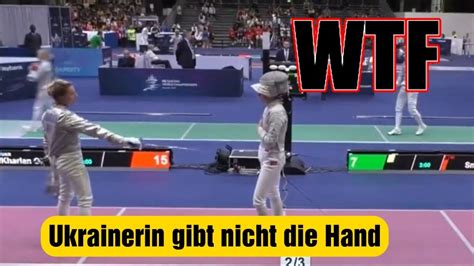 Fecht WM Ukrainerin Olga Harlan Disqualifiziert Weil Sie Der Russen