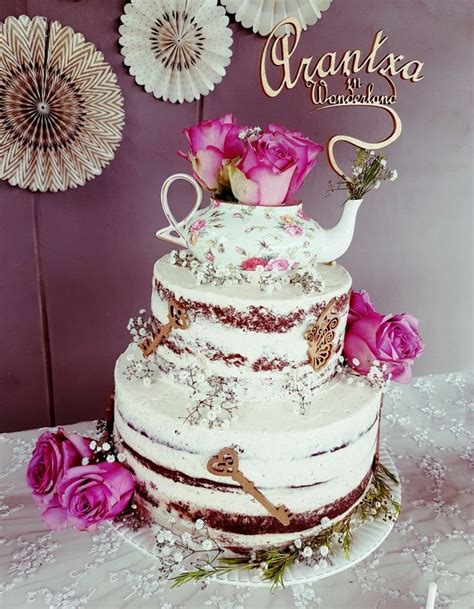 Naked Cake Alicia In Wonderland Bueno Arantxa In Wonderland Tortas Fiesta Decoraci N