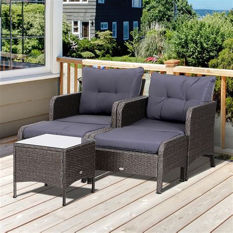 Garten Living 2 Sitzer Lounge Set Mcgehee Aus Polyrattan Mit Polster