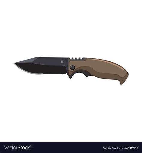 Steel Military Knife Cartoon Royalty Free Vector Image