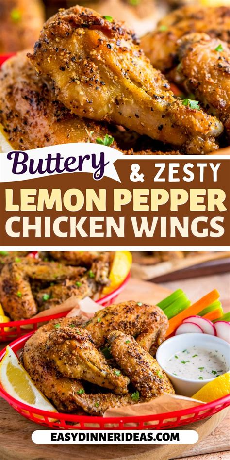 Lemon Pepper Chicken Wings Easy Oven Baked Wings Recipe Lemon