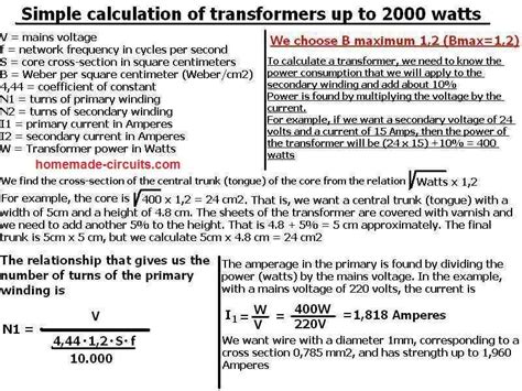 How To Build Step Down Transformers With Calculations