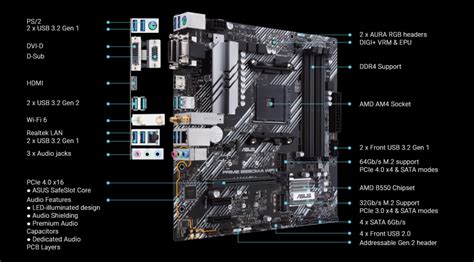 Tarjeta Madre Asus Prime B550m A Csm Jasaltec