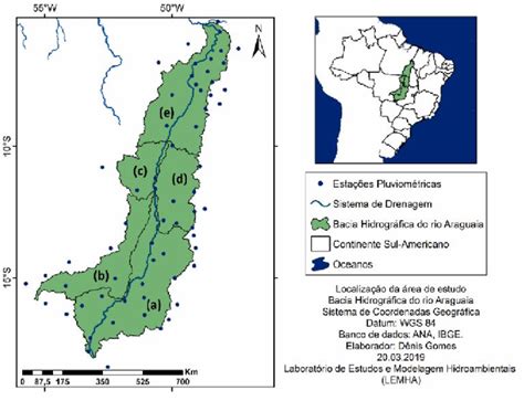 Bacia Hidrográfica Do Rio Araguaia E Sub Bacias A Alto Araguaia B