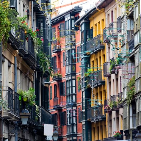 Street In The Casco Viejo Historical District Of Bilbao Basque Country