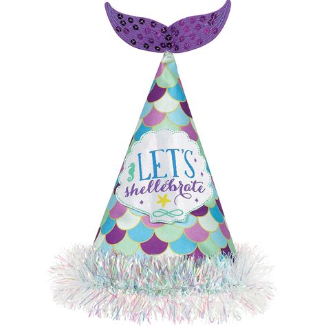 Wishful Mermaid Party Hat 5in X 9 34in Mermaid Party Hats Mermaid