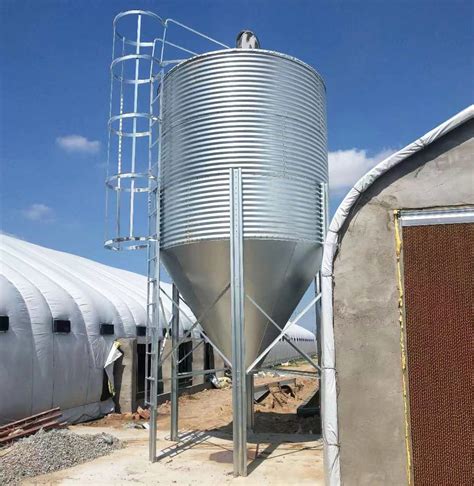 Ton Ton Capacity Feed Bin Silo With Complete Auger System For