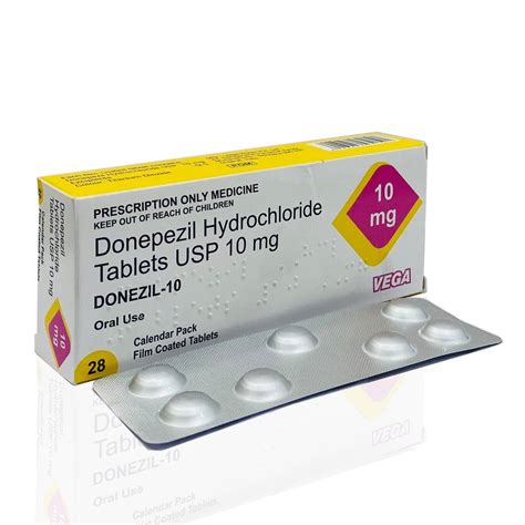 Donepezil Hydrochloride Tablets 10mg 4x7 Alu Alu Prescription At Rs 400 Stripe In Vadodara