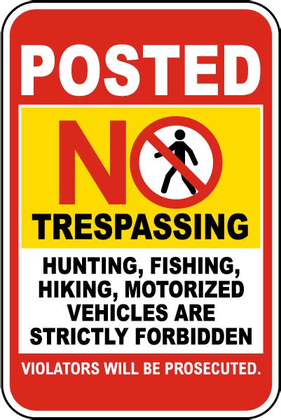 Posted No Trespassing Sign Fast Shipping Shop Now