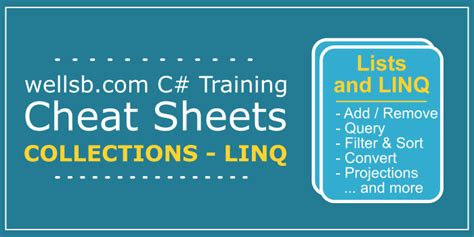 C Cheat Sheets Arrays Lists And Linq