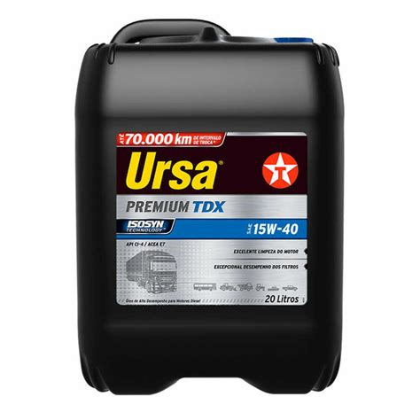 Óleo Ursa Premium Tdx 15w40 20l Texaco