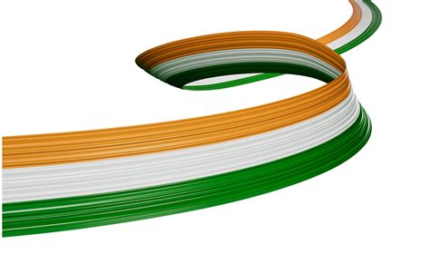 Waving Ribbon Flag Of India 3d Illustration 17223061 Png