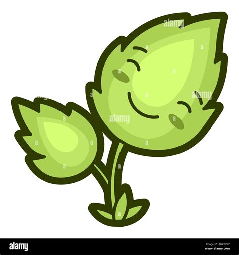 Illustration Of Sprout In Cartoon Style Cute Funny Character Stock