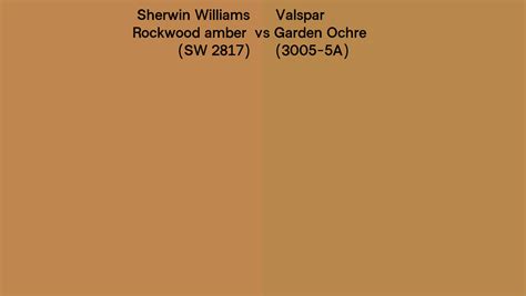 Sherwin Williams Rockwood Amber Sw Vs Valspar Garden Ochre