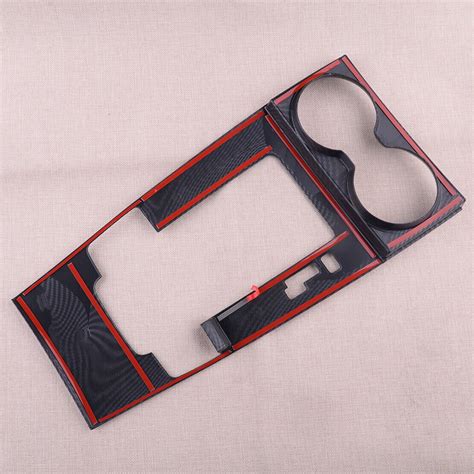 Carbon Fiber Abs Console Gear Shift Panel Frame Cover Fit For Mazda