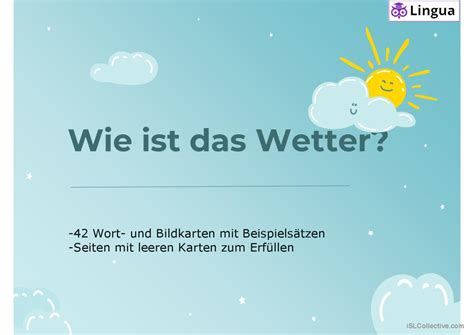 Das Wetter Wort Und Bildkarten Wo Deutsch Daf Powerpoints