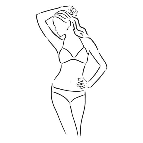 Cuerpos De Mujer Hermosa En Bikini Ilustraci N Vectorial Traje De Ba O