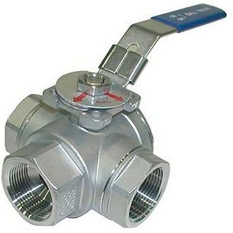 Goldenship Stainless Steel 3 Way Ball Valve Silver Waveinn