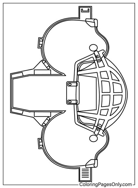 3D NFL Helmet Template - Free Printable Coloring Pages