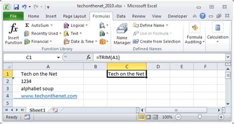 Ms Excel How To Use The Trim Function Ws Vba