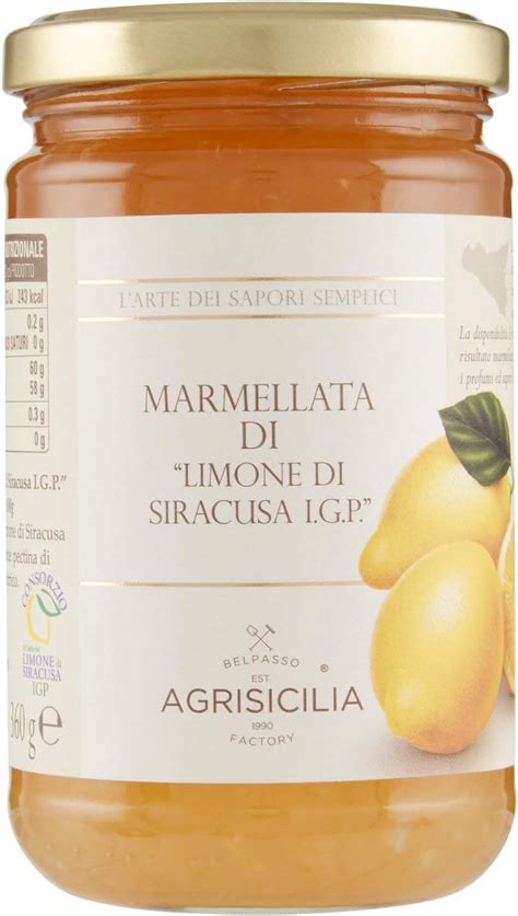 Agrisicilia Marmellata Di Limoni Di Siracusa I G P Amazon It