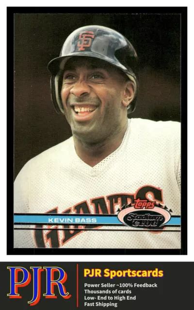 1991 Stadium Club 29a Kevin Bass San Francisco Giants Extra 35 De