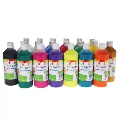 Artyom Assorted Ready Mixed Poster Paint 500ml 20 Pack Gompels Care