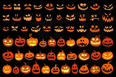 Pumpkin Face Svg Bundle, Halloween Svg Bundle, Pumpkin Svg, Halloween Clipart, Pumpkin Faces ...