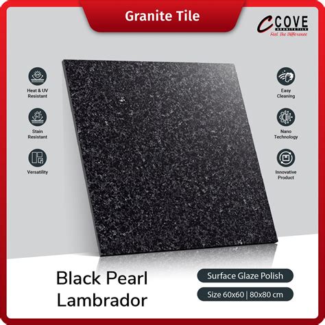 Jual Cove Granite Tile Black Pearl Lambrador Shopee Indonesia