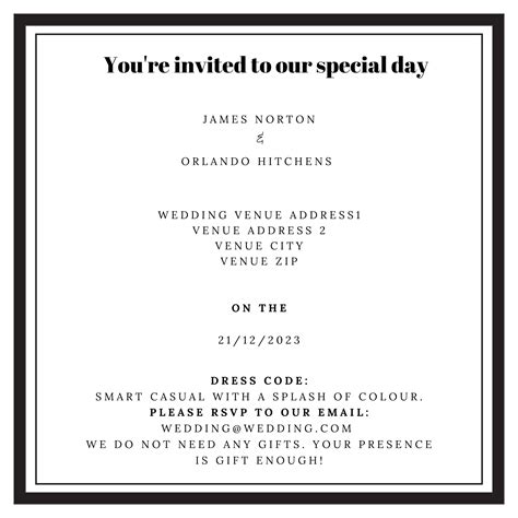 Gay Wedding Invite Two Happy Guys Customised THE PRIDE SHOP