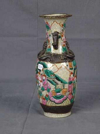 Chine Nankin Vase Balustre En Porcelaine D Cor Polychrome De Sc Nes