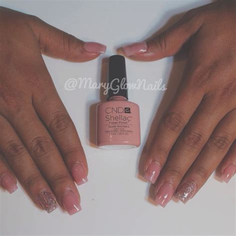 Acrylics Used Nude Knickers Shellac From Cnd Shellac Nails Nail Polish