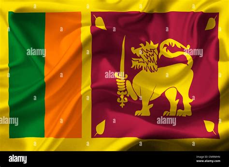 Sri Lanka Waving Flag Stock Photo Alamy