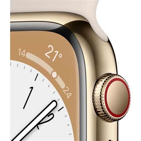 Apple Watch Series 8 Gps Cellular 41mm Edelstahlgehäuse Gold Mit