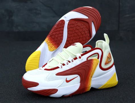 Кроссовки мужские Nike Zoom 2K белые с красным, Найк Зум 2К, кожа ...
