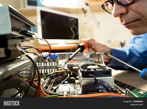 Computer Technician Image And Photo Free Trial Bigstock