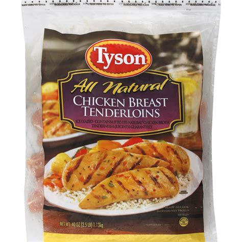 Tyson® Boneless Skinless Chicken Breast Tenderloins 25 Lb Frozen