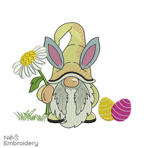 Easter Gnome Embroidery Design Nextembroidery